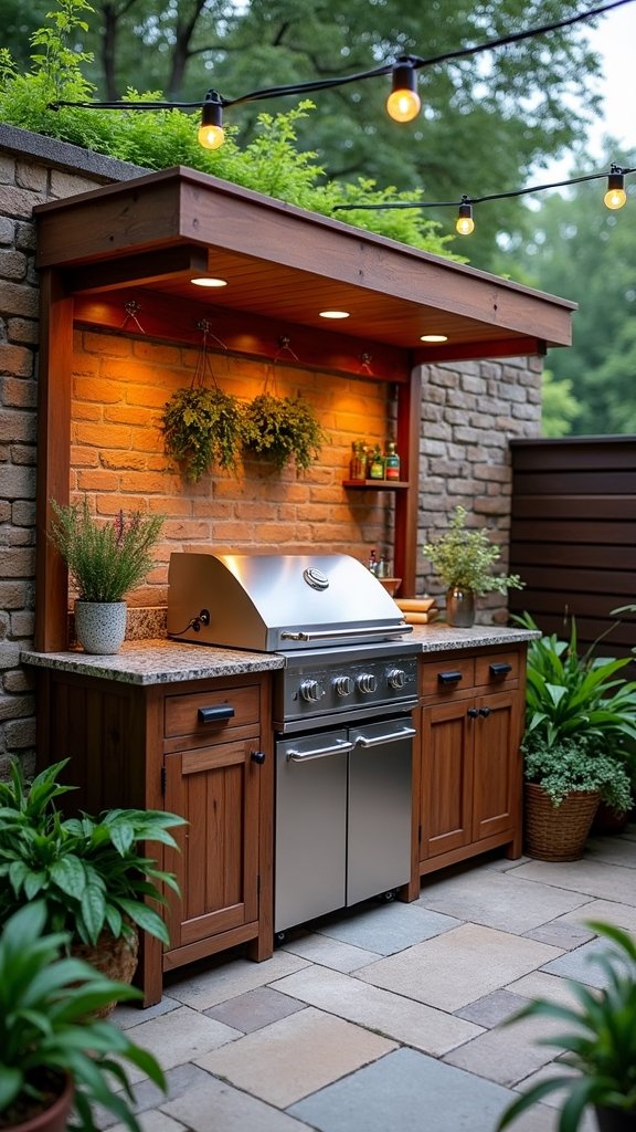 cozy functional outdoor kitchen ideas