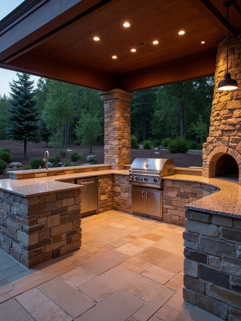cozy outdoor cooking spaces