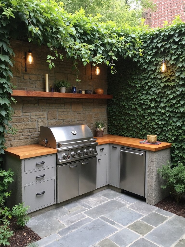 cozy outdoor grilling sanctuary
