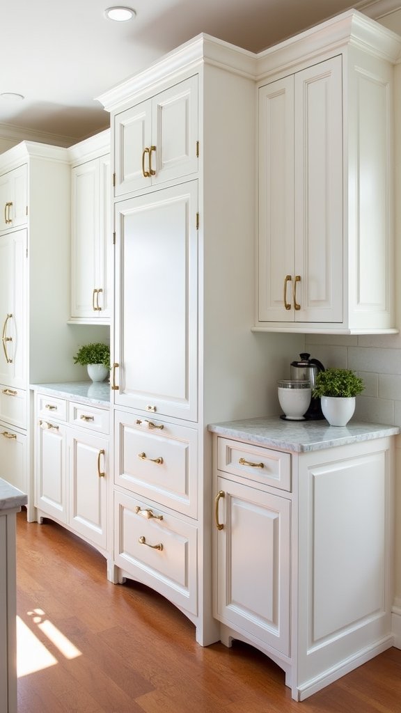 crown molding enhances cabinetry elegance