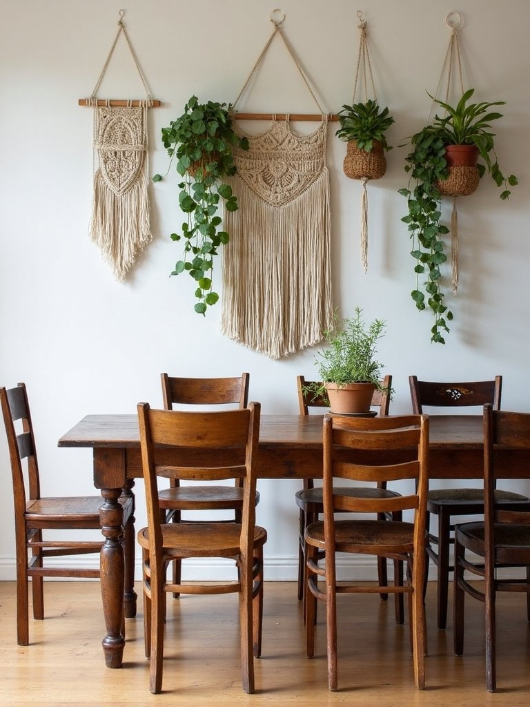 curated eclectic dining chair arrangements