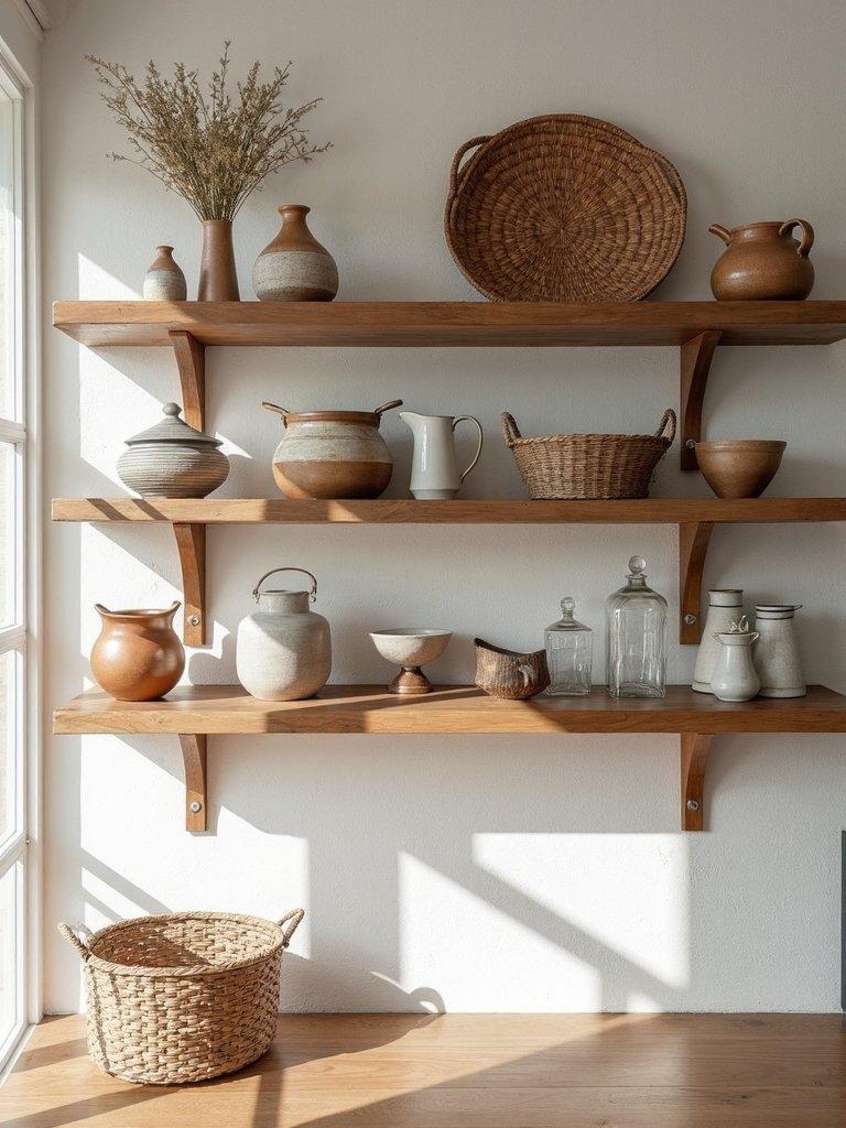 curated open shelving personality showcase