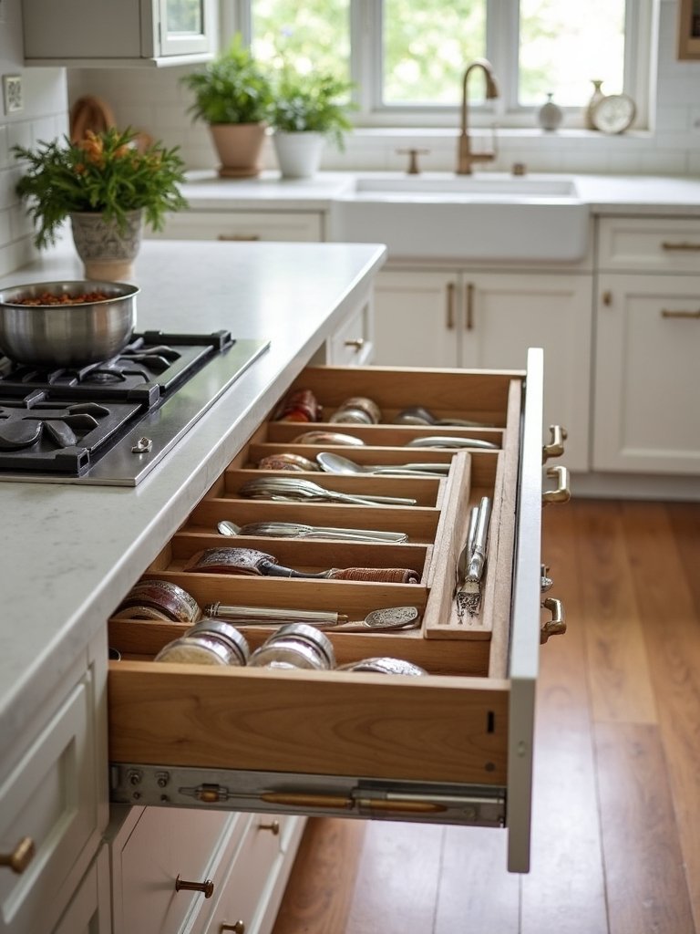 custom organized kitchen storage