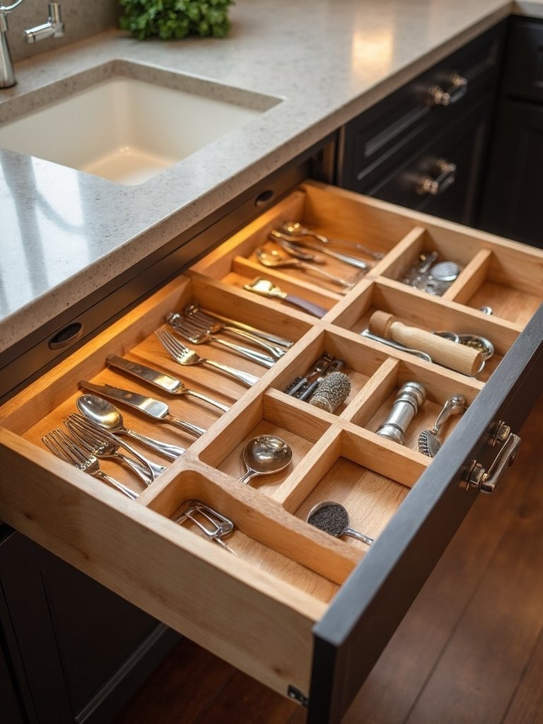customized kitchen drawer organization solutions