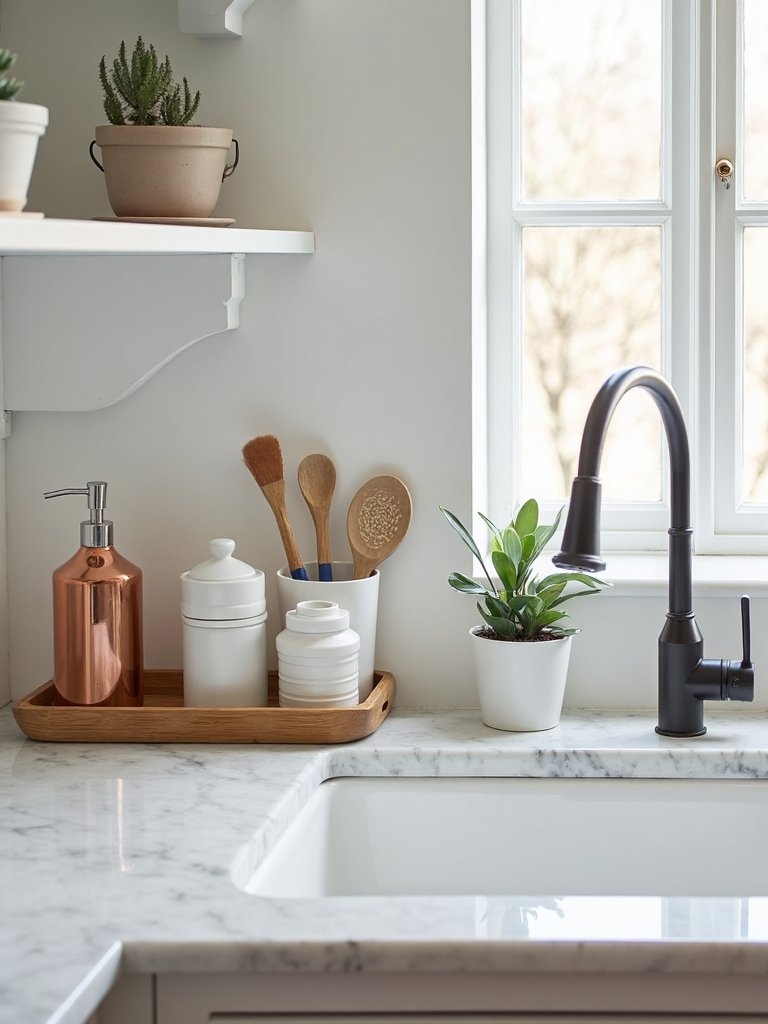 decorative and functional kitchen organization