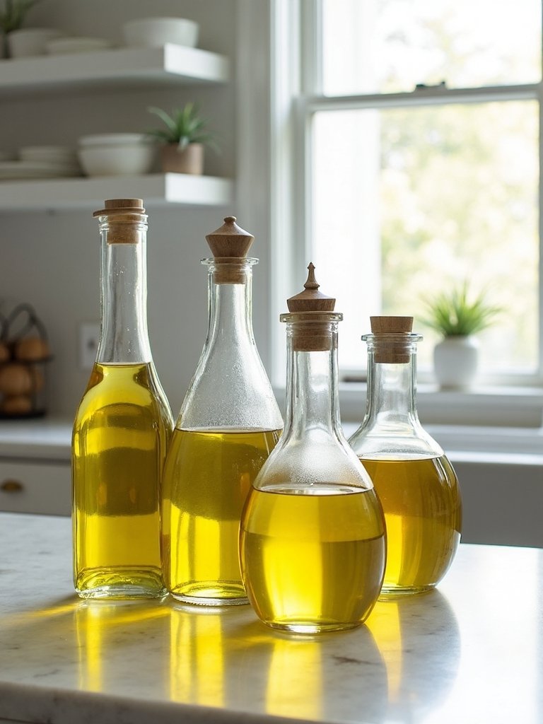 decorative glass oil vinegar dispensers