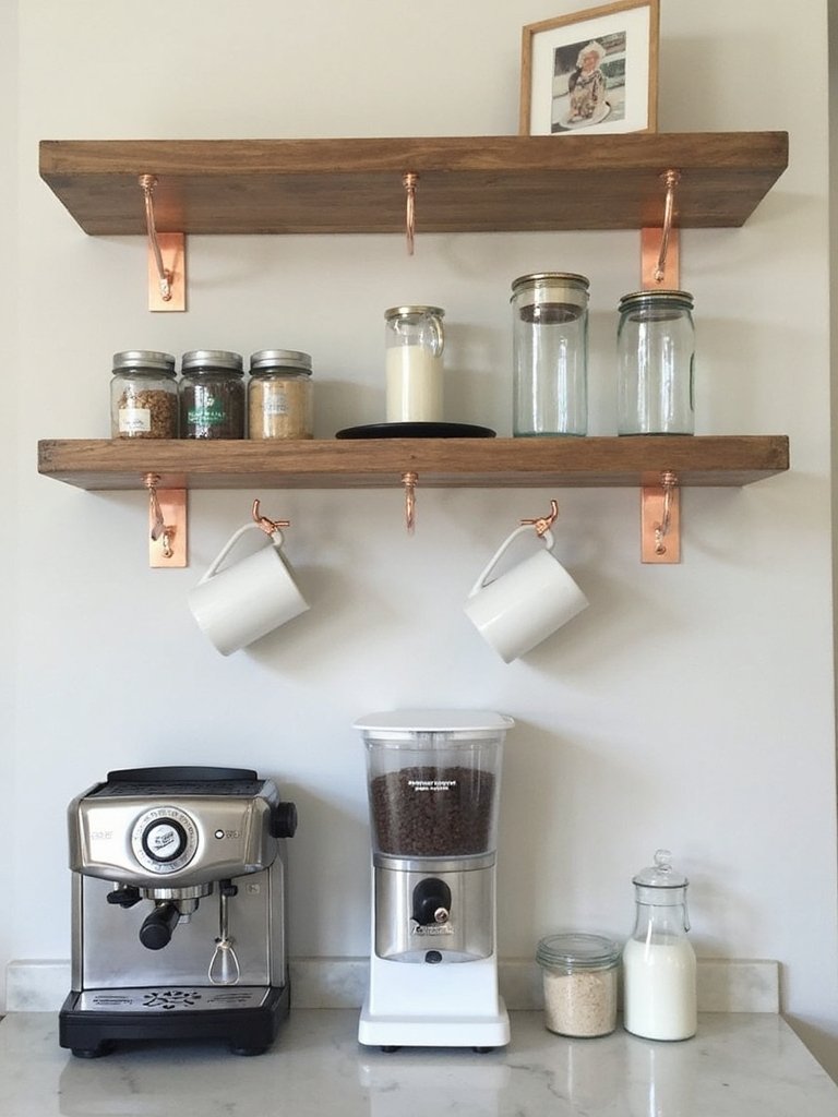 dedicated coffee station wall display