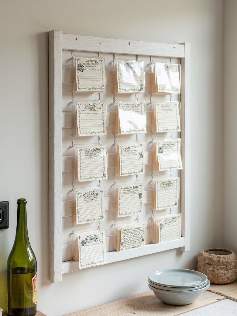 dedicated recipe card display