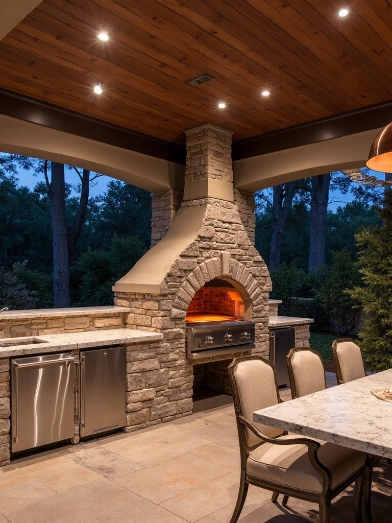 designer outdoor pizza oven