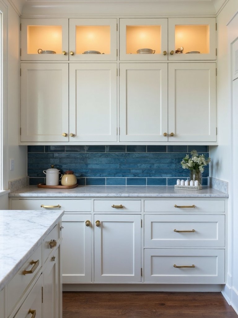 dimensional hand glazed gradient subway tile backsplash