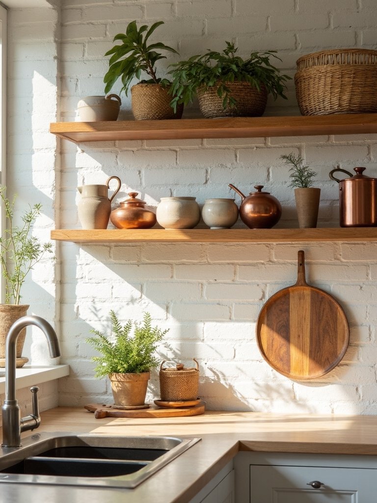 displaying cherished collections with open shelving