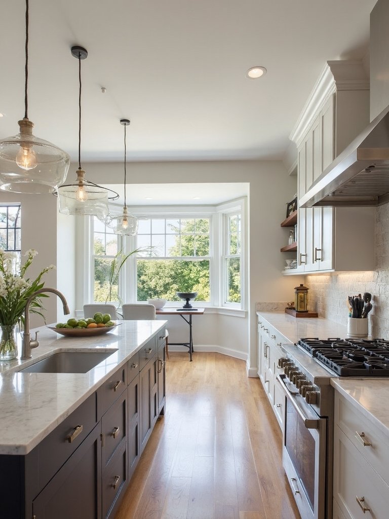 distinct kitchen zones organization