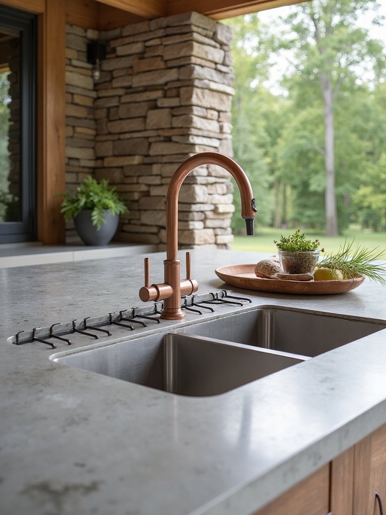 double basin food prep installation