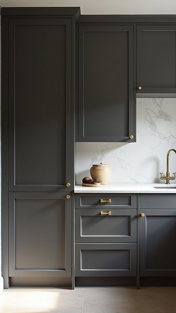 dramatic dark taupe kitchens