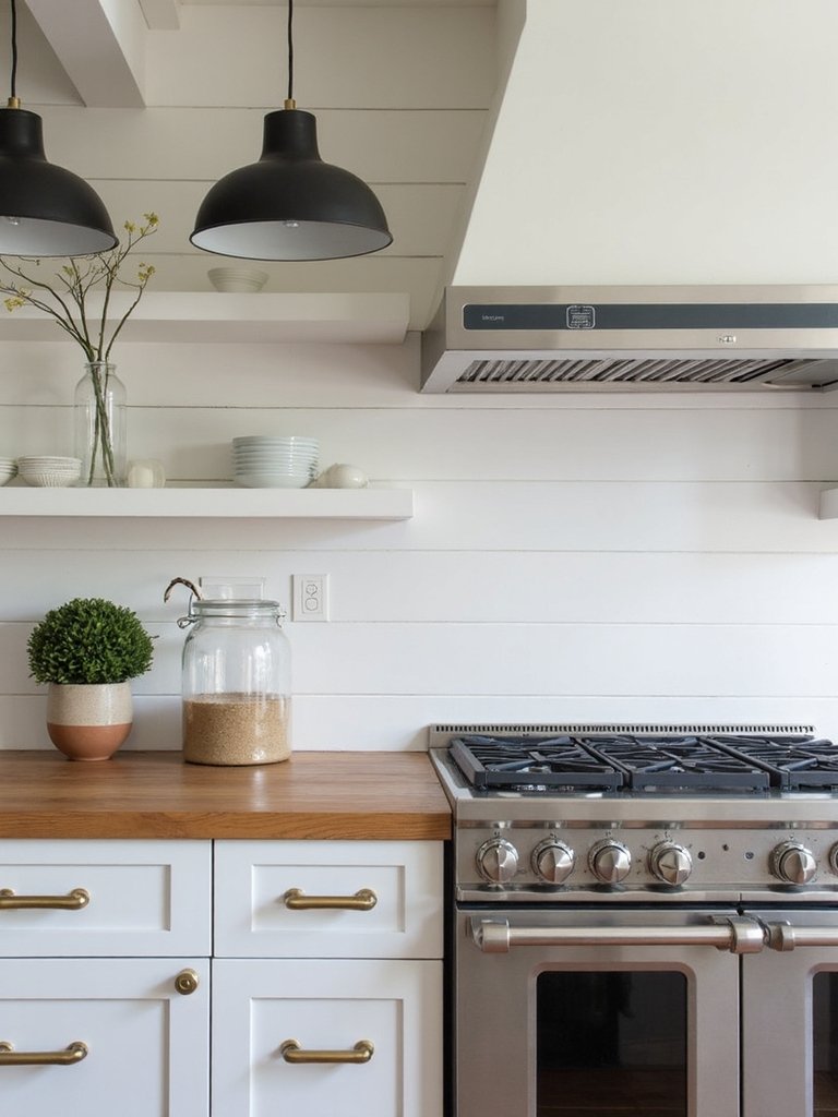 dramatic mixed metal kitchen accents