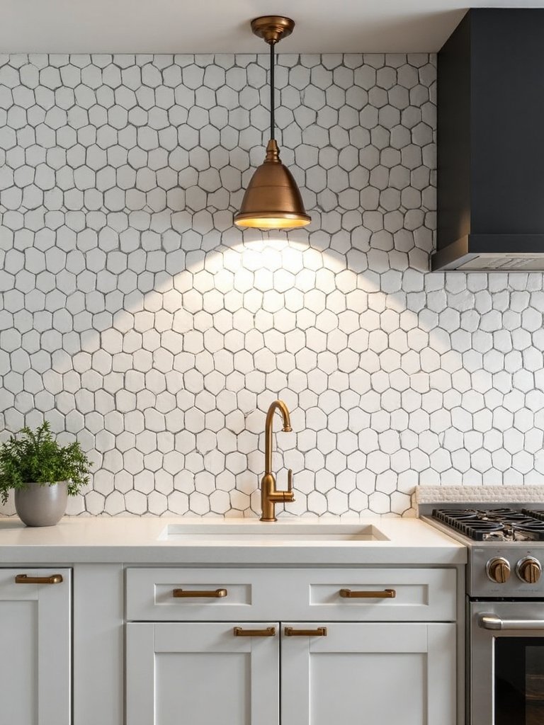dramatic visual impact with contrasting grout
