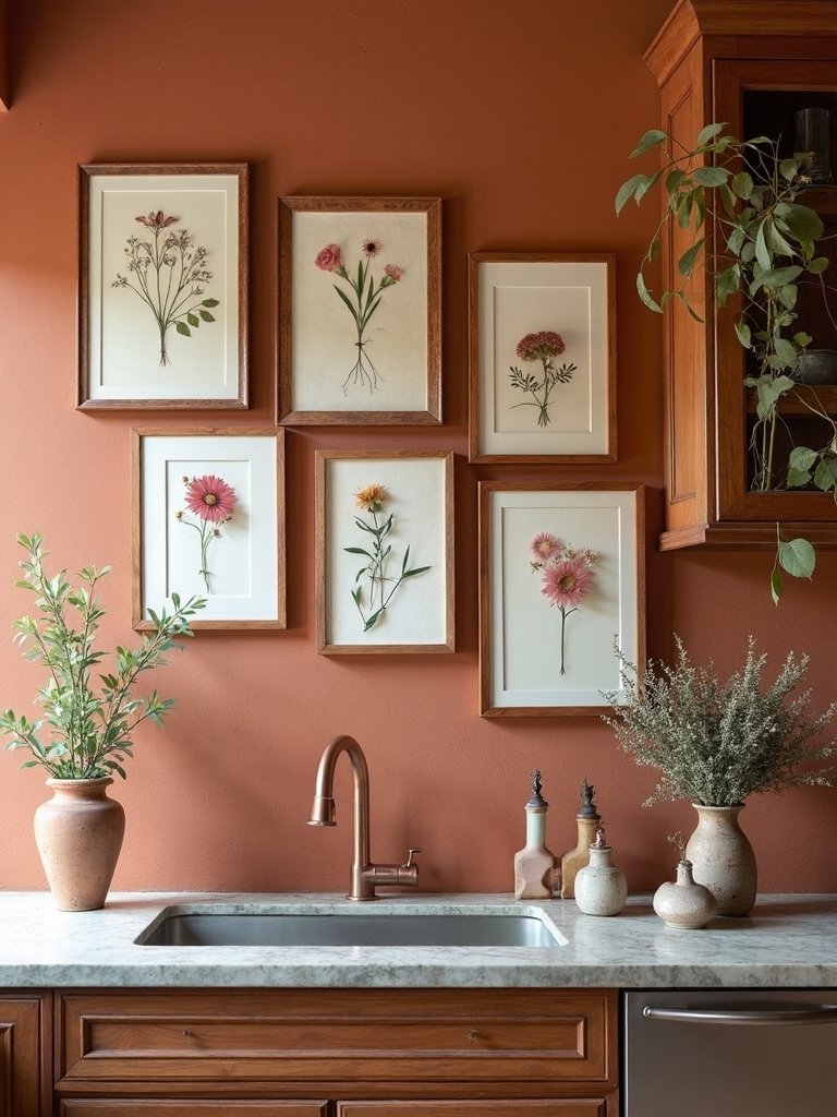 earthy boho botanical wall art