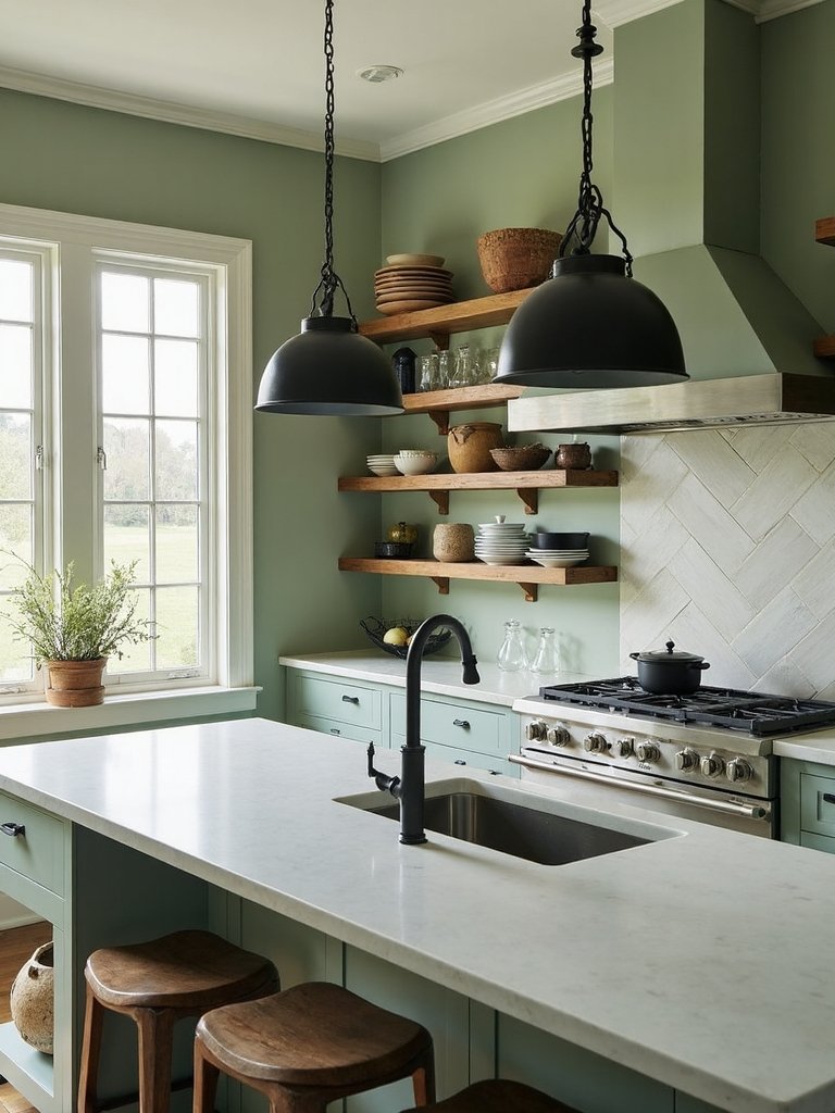 earthy rustic nature inspired kitchen design