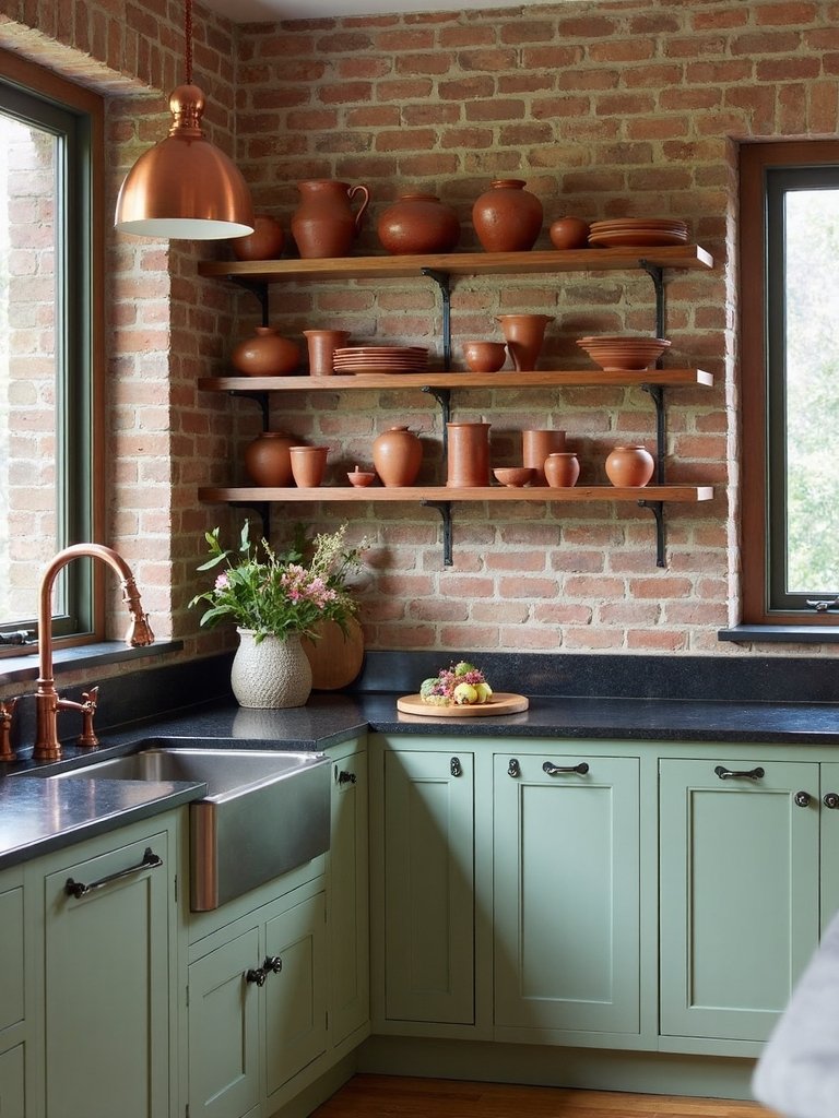 earthy tones with bold accents