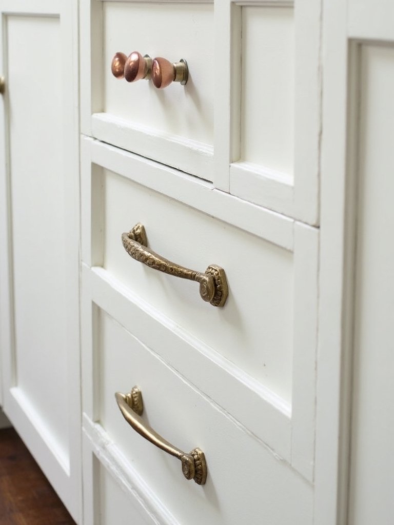 eclectic imperfect unique experimental cabinet hardware