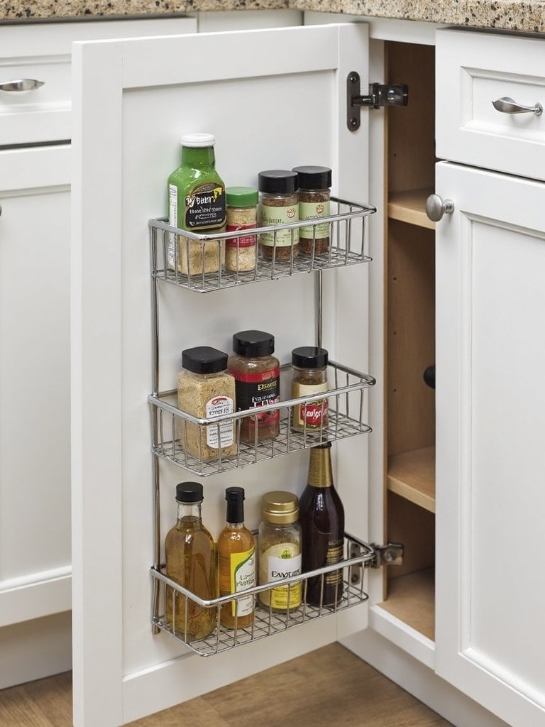 efficient cabinet door storage solutions