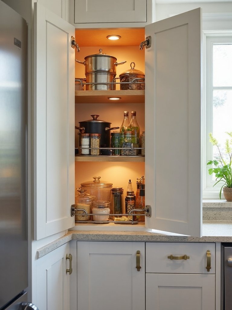 efficient corner cabinet storage solutions
