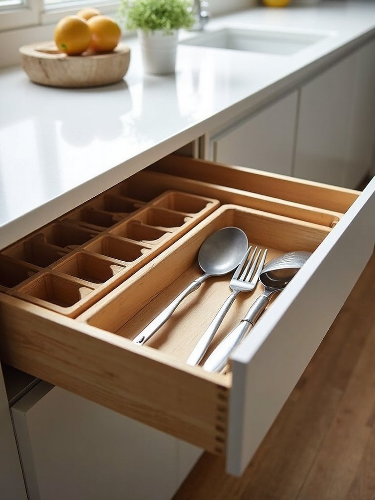 efficient drawer organization optimized for kitchen