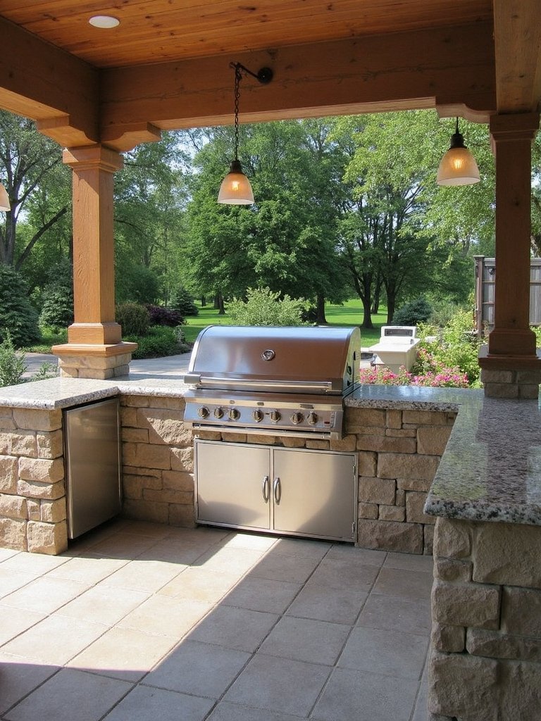 efficient outdoor bbq layout