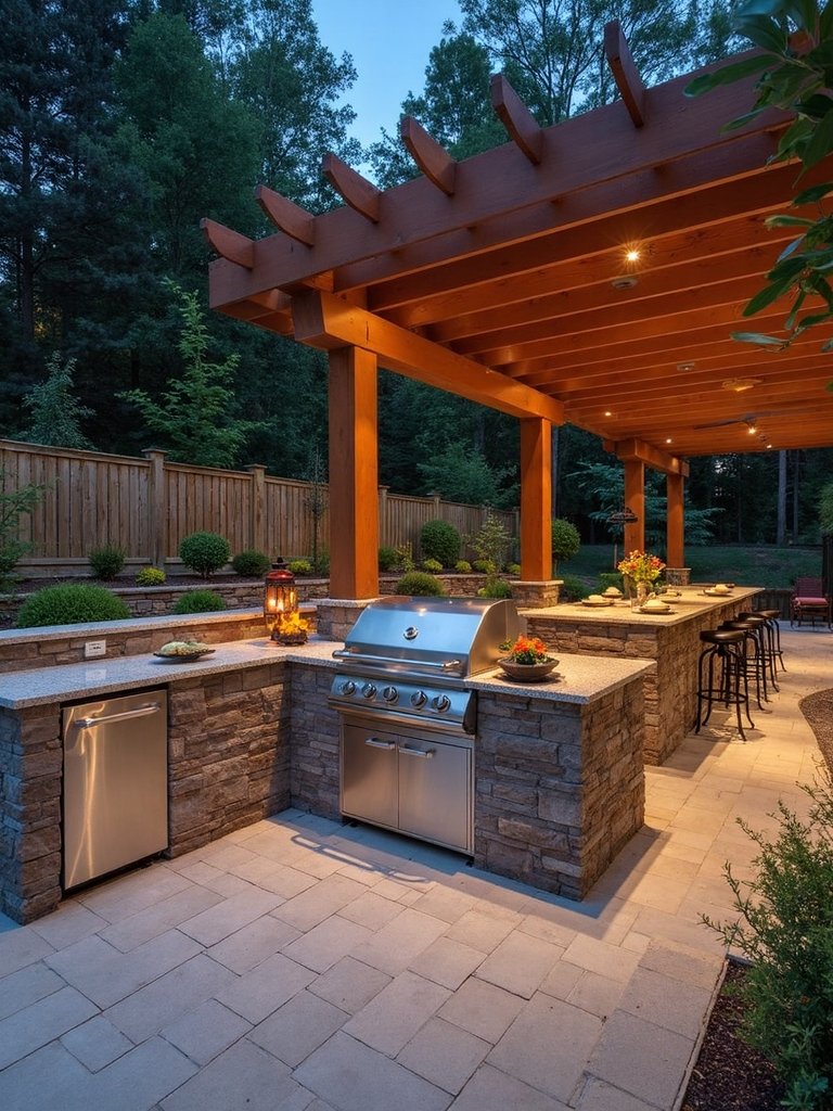 efficient outdoor kitchen design