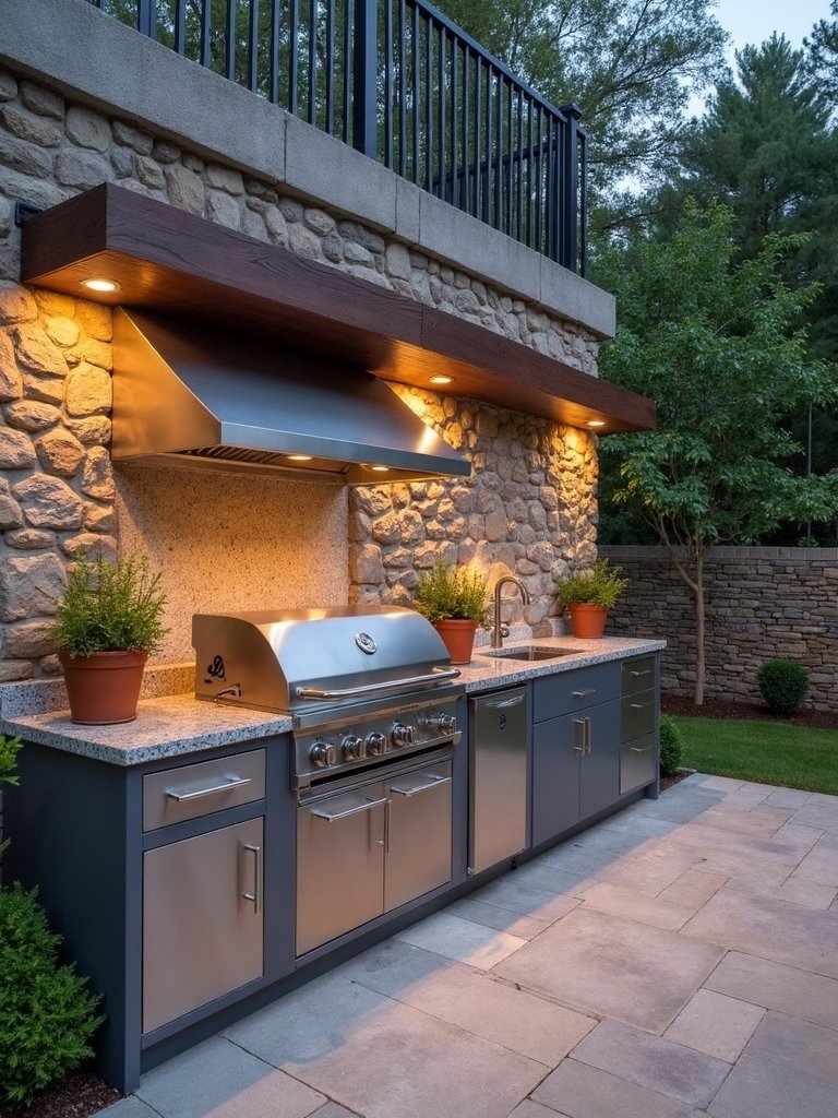 efficient outdoor kitchen design