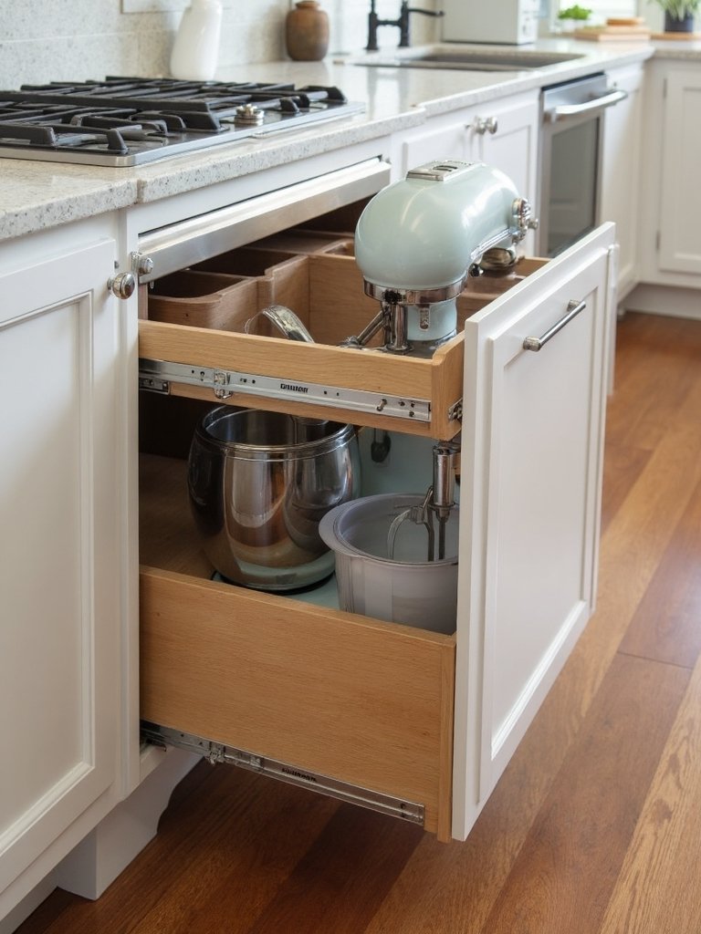 efficient space saving kitchen appliance storage