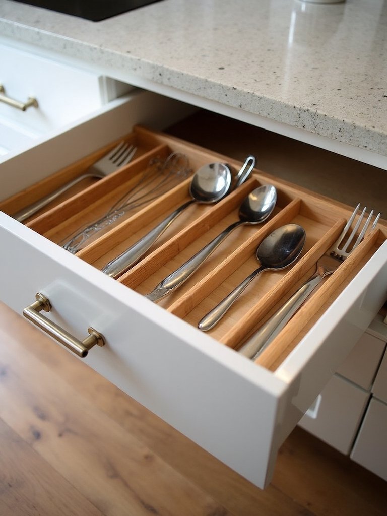 efficient utensil drawer organization maximizes space