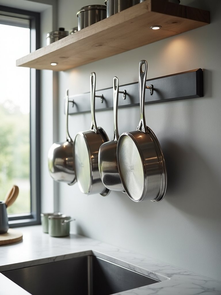 efficient versatile kitchen wall storage