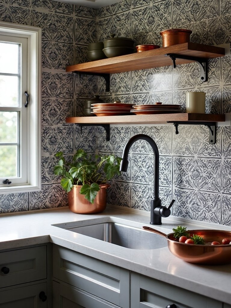 elegant mediterranean monochrome kitchen design