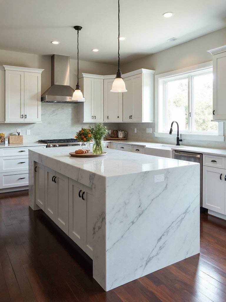 elegant waterfall edge design