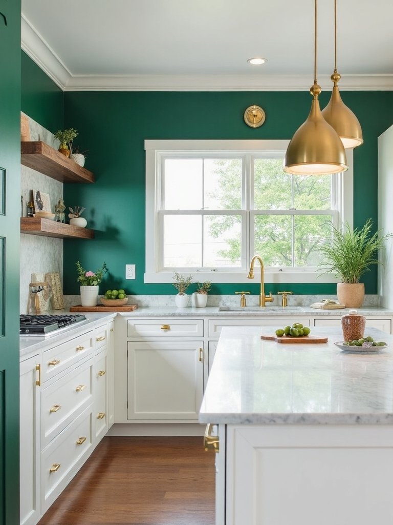 emerald green kitchen revival