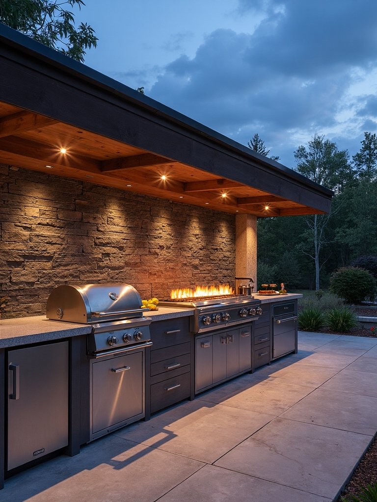 enchanting outdoor kitchen balance