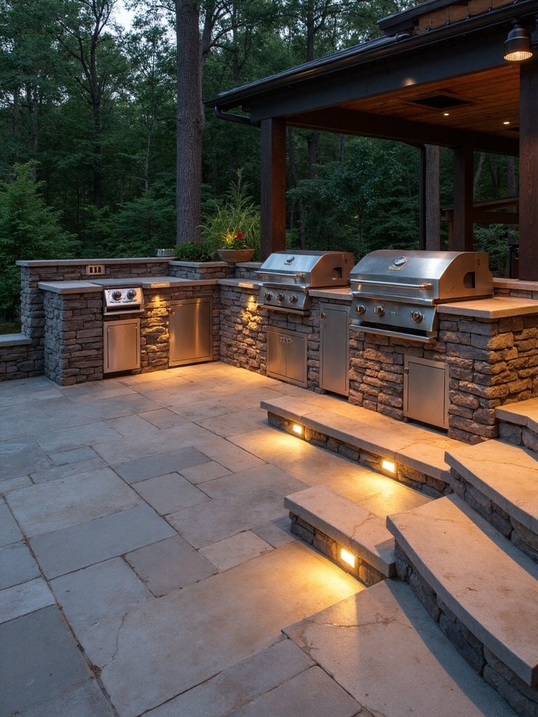 engaging multi level cooking stations