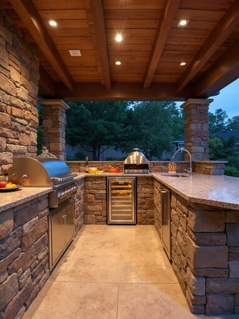 enhanced outdoor kitchen functionality