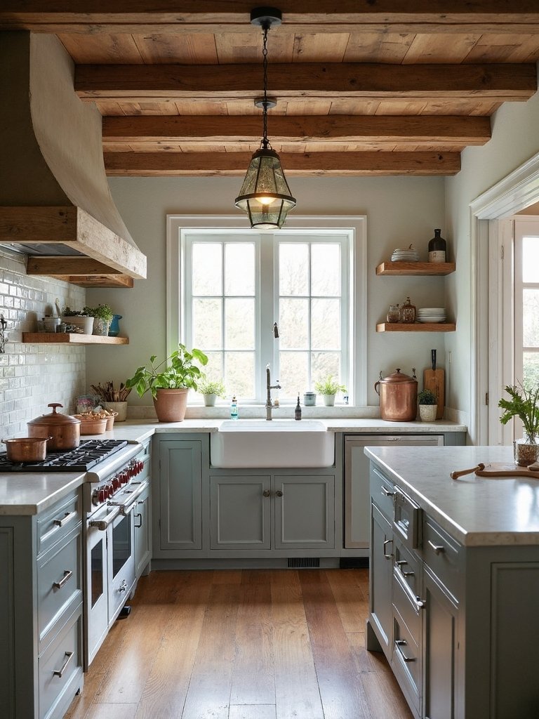 farmhouse gray kitchen paint finishes