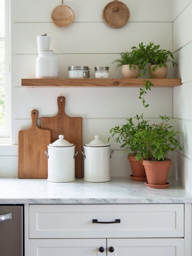 farmhouse minimalist countertop styling essentials