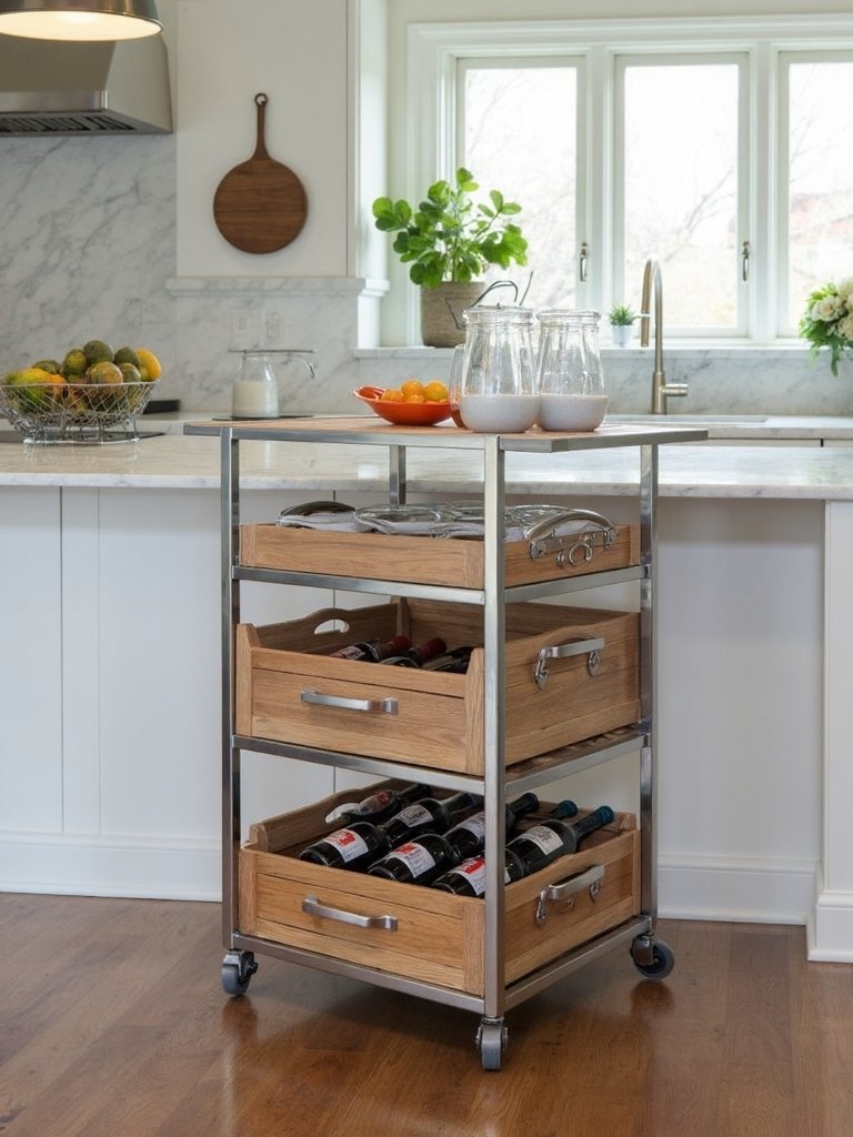 flexible mobile customizable kitchen storage