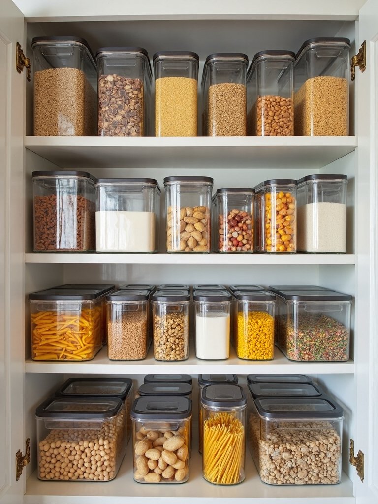 functional organized visually enhanced kitchen storage
