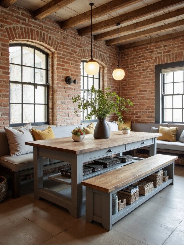 functional storage for rustic kitchens