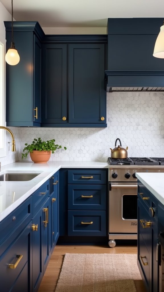 geometric backsplashes enhance kitchens