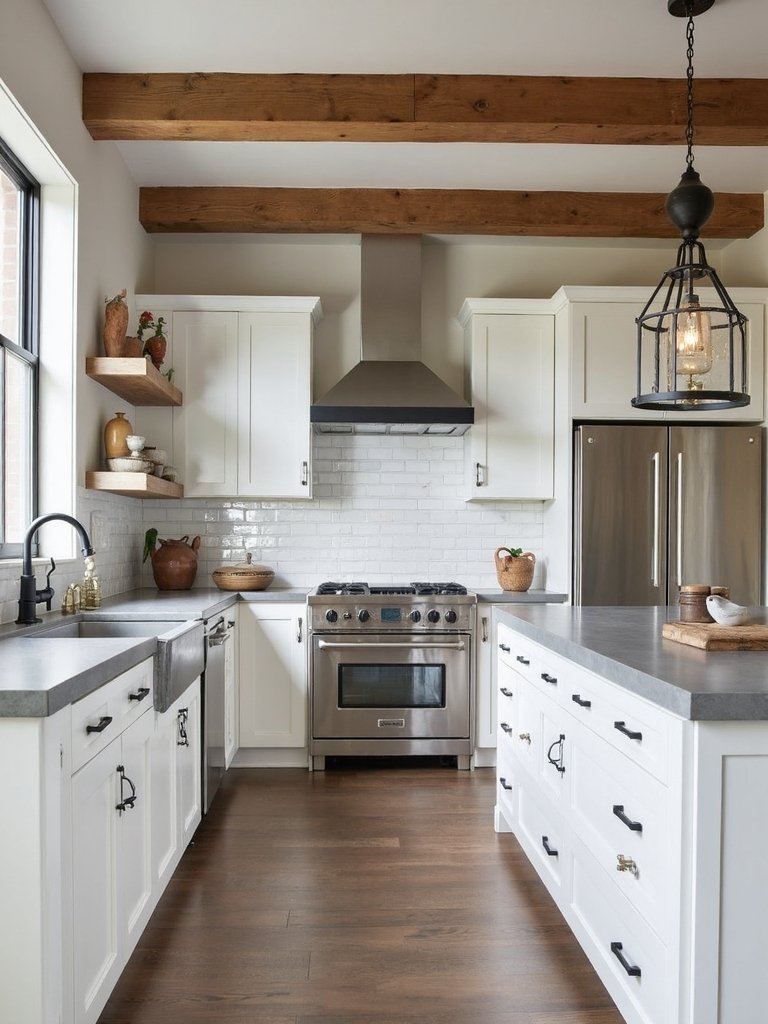 harmonious modern rustic kitchen design