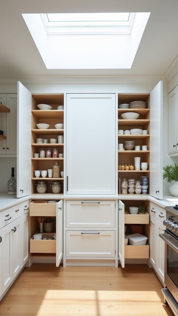 hidden storage kitchen design