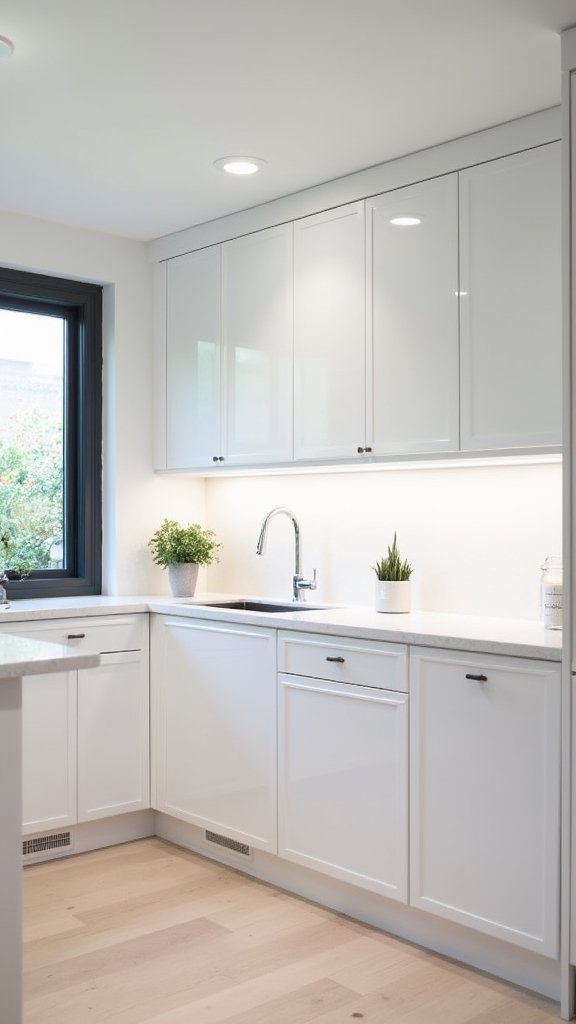 high gloss kitchen cabinet transformation