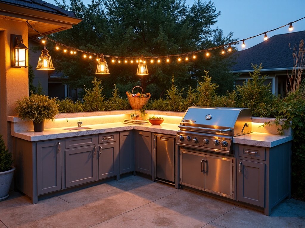 illuminating compact kitchen with strategic lighting