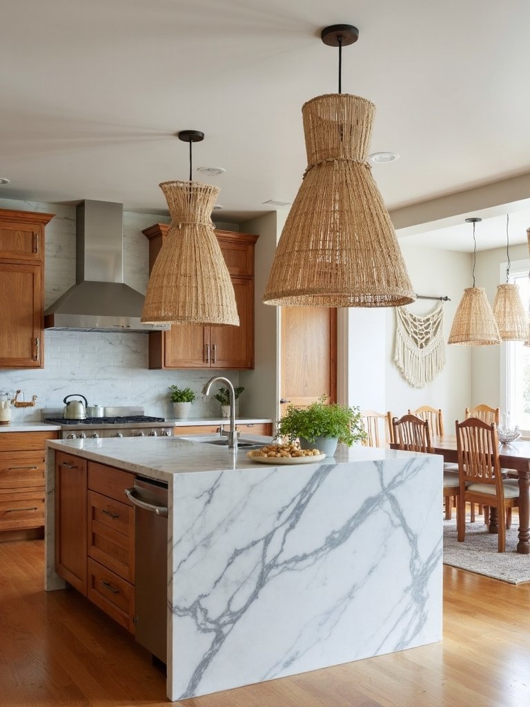 inviting boho kitchen lighting fixtures